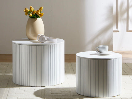 Handcrafted Nested Table Set, 2 Pieces