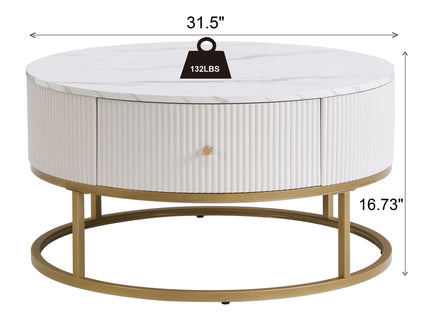 Modern Round Table With Drawers