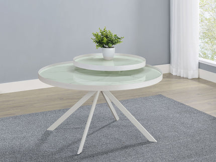 Shayne - Round Top Coffee Table With 2 Tier Design