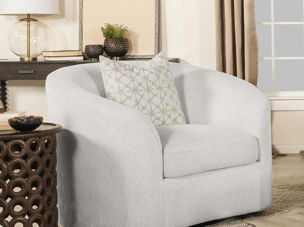 Rory - Sloped Arms Chair With Pillow - White