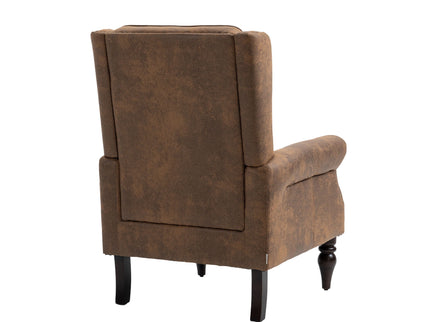Modern Accent Armchair With Sturdy Wood Legs