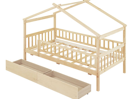 House Bed With 2 Drawers