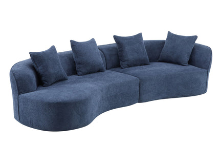 Elegant Curved Sectional Sofa With Full Foam Comfort