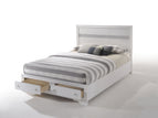 White / Queen / 2 Drawers