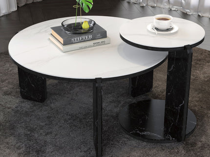 Round Coffee & End Table Set