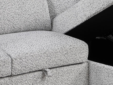 Giza - Modular Sectional Sofa With Sleeper, Storage, USB Charging - Gray