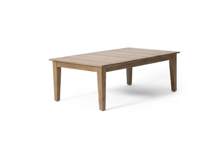 Outdoor Coffee Table With Slat Panel Top - Light Brown
