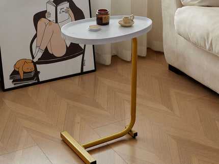 C-Shaped Side Table, Small Sofa Table For Cough, Bedroom