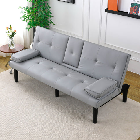 Sofa Bed With Foldable Design And Cup Holder