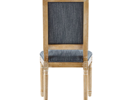 French Country Style Dining Chair With Upholstered Seating And Fluted Legs
