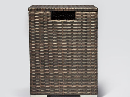 Outdoor Rectangle Fire Pit Table And Propane Tank Cover