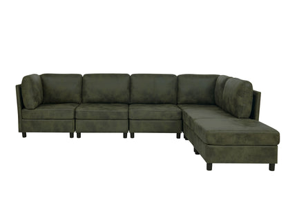 Upholstered Modular Sectional With Custom Configuration And Removable Cushions