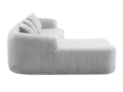 Modular L-Shape Sectional Sofa With Curved Chaise