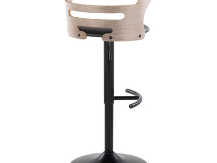 Cosi - Mid Century Modern Adjustable Barstool, Swivel With Rounded T Footrest (Set of 2)