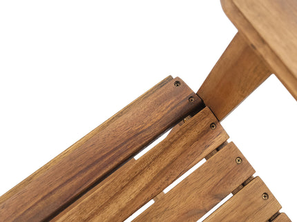 Outdoor Acacia Wood Adirondack Barstools (Set of 2)