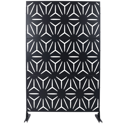 Outdoor & Indoor Metal Privacy Screen, Freestanding Decorative Panels