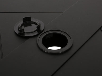 Modern Outdoor Dining Table With X Shaped Legs, Umbrella Hole