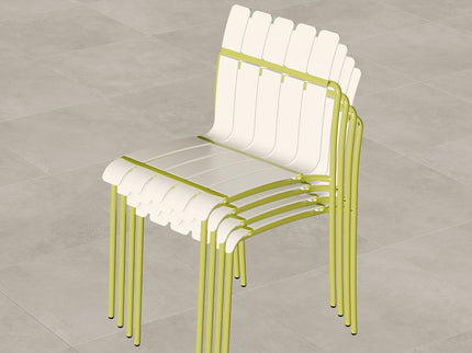 4 Piece Set Of Modern Color Block Designed Single Chairs