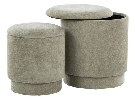 Marla - Upholste Contemporary Ottoman Set