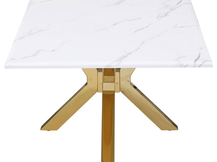 Maciel - 2 Piece Marble Coffee And End Table Set With Base Marble - White Marble