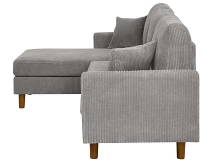 Upholstered Sectional With Toss Pillows