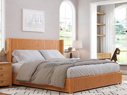 Platform Bed Frame With Headboard, Floor Standing Design
