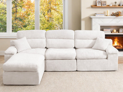 Corner Chaise Sofa With High Backrest