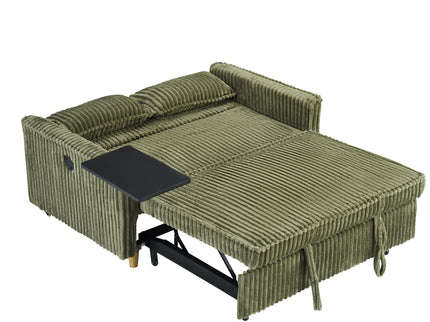 Pull Out Sofa With Movable Tabletop And USB Ports