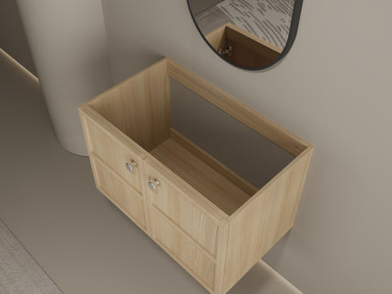 Modern Wall Mounted Bathroom Vanity With Soft Closing Doors