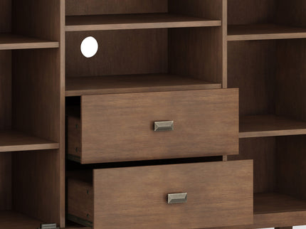 Artisan - Tall TV Media Stand - Rustic Natural Aged Brown