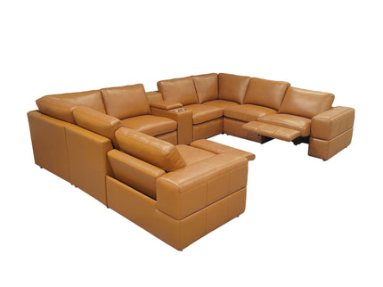 Upholstered Large Arms Sectional With Recliner Seats
