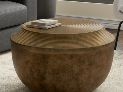 Timmons - Cast Aluminum Coffee Table - Brown