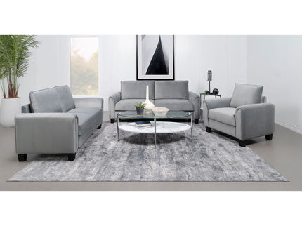 Dixon - Upholstered Rolled Arm Accent Chair - Gray