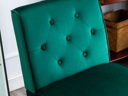 Reese - Living Room Armless Button Tufted Pattern Accent Chair (Set of 2)