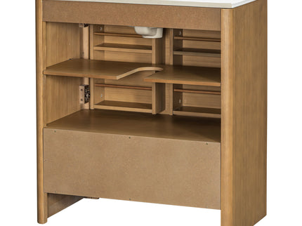 Softened Modern Bathroom Vanity With Sink