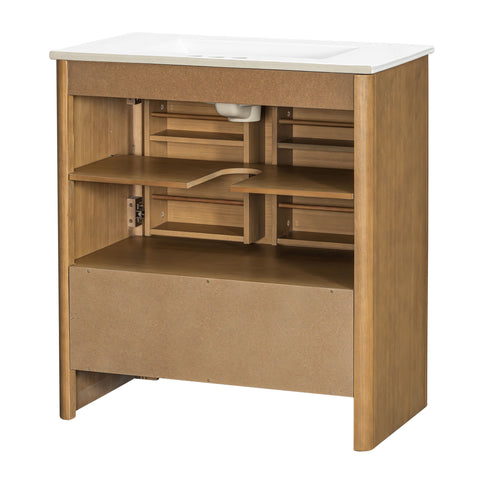 Softened Modern Bathroom Vanity With Sink