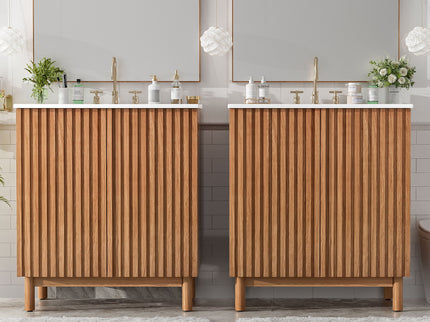 Traditional Bathroom Vanity With Ceramic Sink