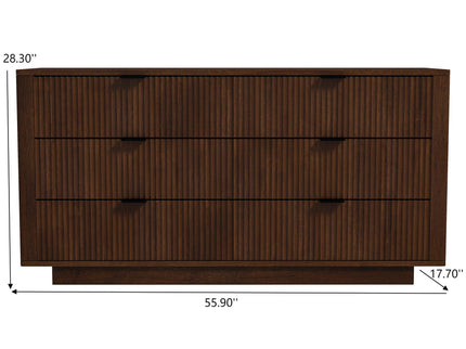 Lola - Dresser With 6 Drawers - Dark Brown