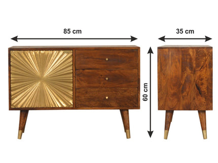 Manila - Sideboard, 3 Drawer - Chestnut