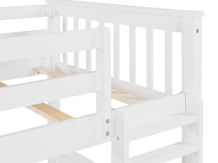 Bunk Bed With Ladders And 2 Storage Drawers