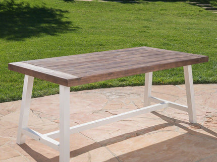 Outdoor Sandblast Finish Acacia Wood Dining Table