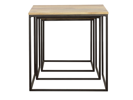 3 Piece Nesting Design Table Set - Brown