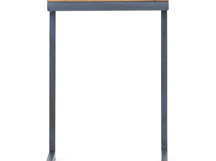 Kacha - Modern Industrial Firwood Nesting Tables (Set of 3) With Iron Frame - Antique Brown / Black