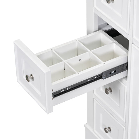 Modern Bathroom Vanity Base Only With 1 Cabinet And 6 Drawers