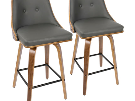 Gianna - Mid Century Modern Counter Stool (Set of 2)