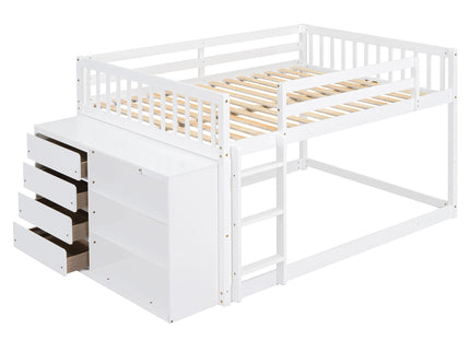 Bunk Bed With 4 Drawers And 3 Shelves