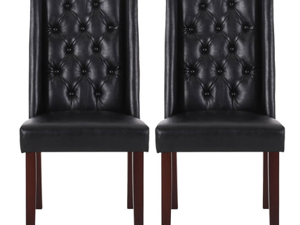 Sophisticated Tufted Dining Chair With High Back Design
