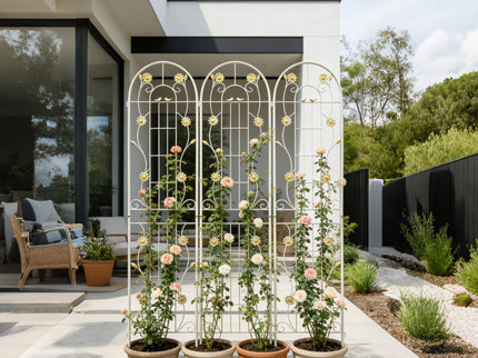 Metal Garden Trellis Rustproof Trellis For Climbing Plant Outdoor Flower Support