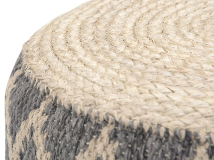 Edgeley - Handcrafted Round Pouf