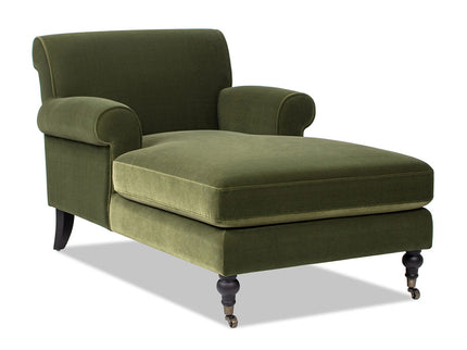 Alana Lawson - Chaise Lounge Chair - Olive Green